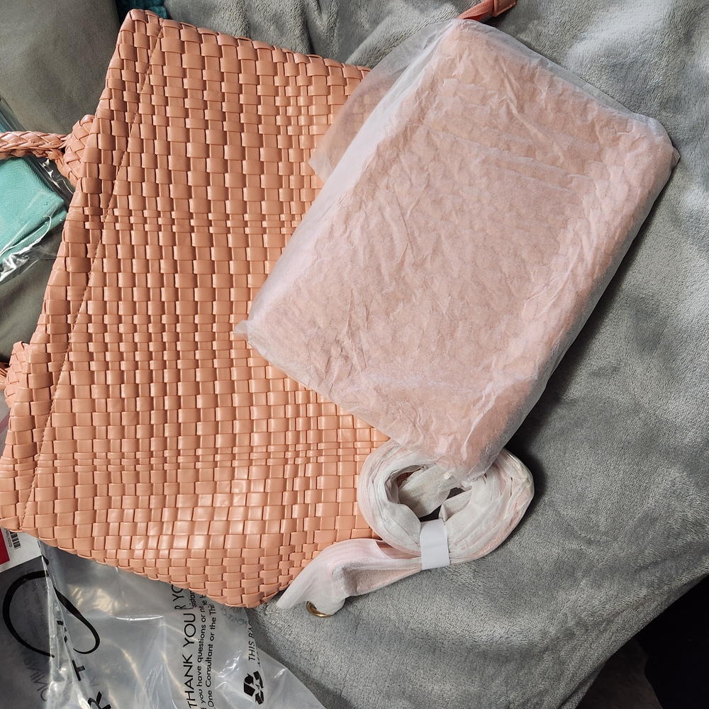Thirty-One coral Woven Tote Bag